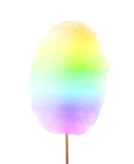 One colorful cotton candy isolated on white