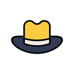 Hat icon isolate white background vector stock illustration