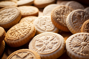 Biscuits made by hand in mandala style