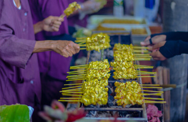 Grilled Pork Street Food
Delicious and cheap street snacks