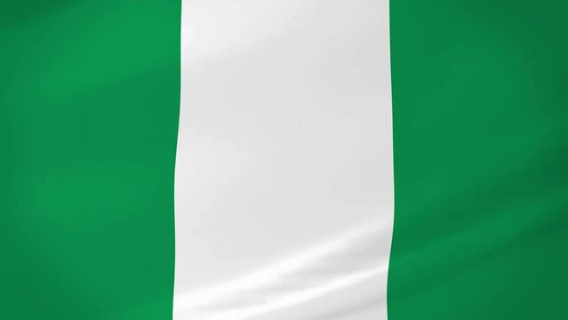 Nigeria Waving Flag Realistic Animation Video