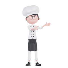 3d cartoon chef presentation