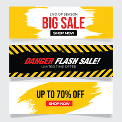 flash sale grunge brush banner