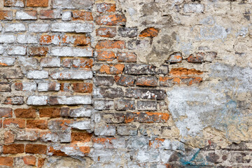 Color old brick wall background