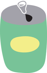 aluminum can hand drawn doodle isolate