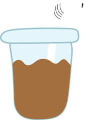 ice coffee hand drawn doodle isolate