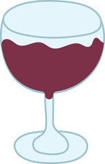 red wine hand drawn doodle isolate