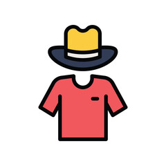 Summer Clothe icon isolate white background vector stock illustration