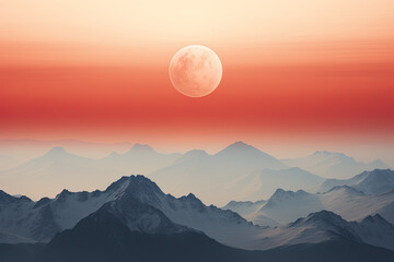 beautiful sunrise over mountains