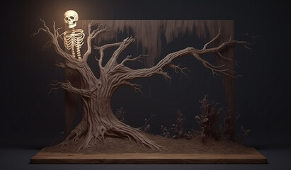 magic book with tree