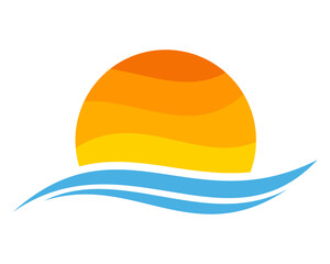 Fototapeta premium sun and sea icon