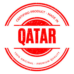 Qatar Country Rubber Stamp.