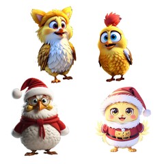 Obraz premium set of owls