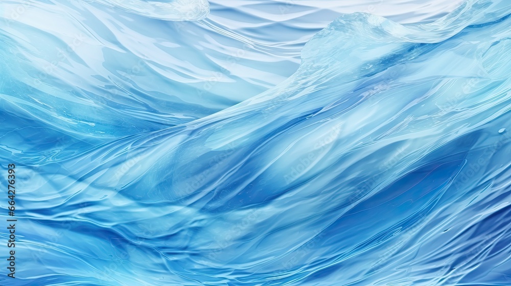 Aufkleber blue water wave with natural swirl pattern texture abstract and pure in a background photograph