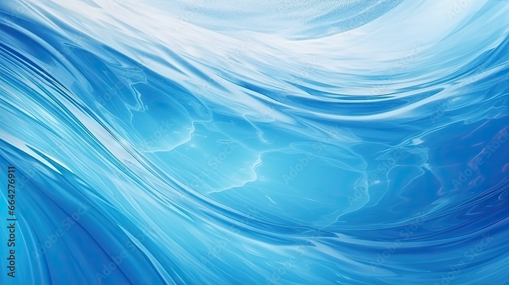 Poster blue water wave with natural swirl pattern texture abstract and pure in a background photograph