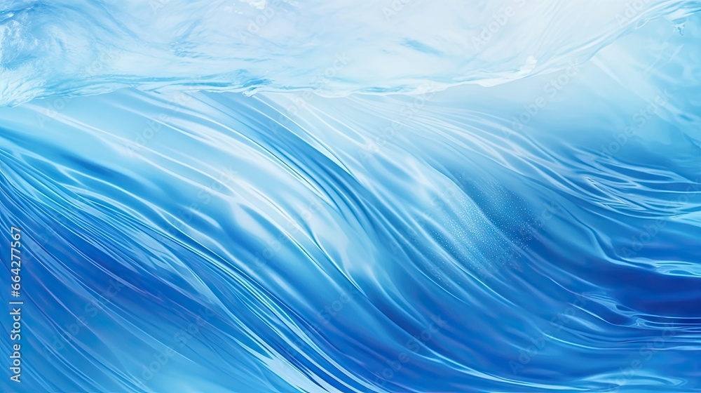 Aufkleber blue water wave with natural swirl pattern texture abstract and pure in a background photograph