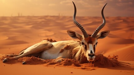 Arabian sand gazelle native to the Arabian Peninsula found in Dubai s arid dunes