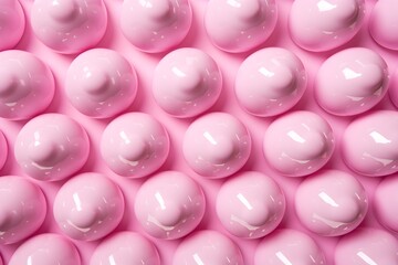 Pink plastic balls background. 3d rendering, 3d illustration.
