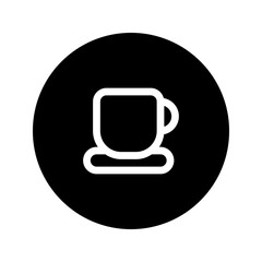 coffee mug circular line icon
