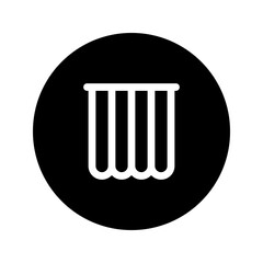 curtain circular line icon