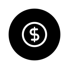 dollar circular line icon