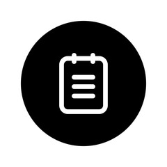 notepad circular line icon