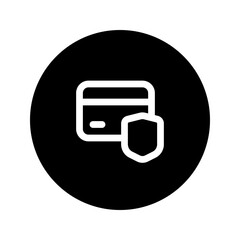 secure payment circular line icon