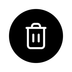 trash circular line icon