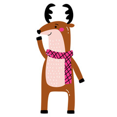 Winter Animal Character Doe