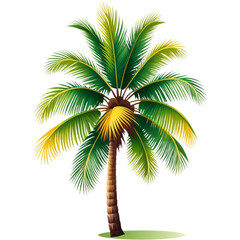 Tropical coconut palm tree