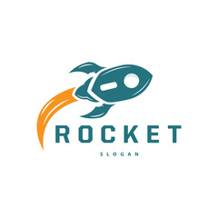 Space Rocket Logo Design, Space Vehicle Technology Vector, Simple Templet Modern Illustration