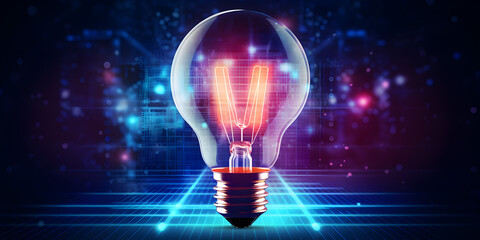 Colorful light bulb background for smart idea concept