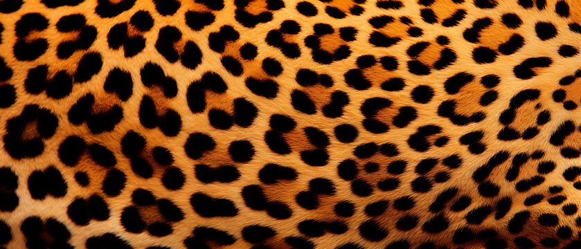 Close-Up of Leopard Print Fabric Texture Background