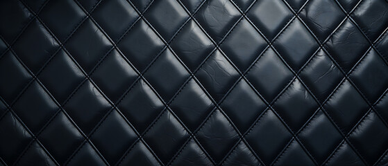Dark Leather Quilted Texture Background