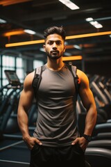 Fitness Model at the Gym. Fictional characters created by Generated AI.