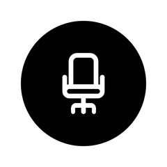 office chair circular line icon