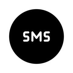 sms circular line icon