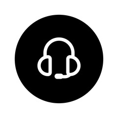 support circular line icon