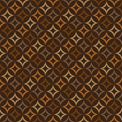 Seamless Gold And Bronze Elements On Brown Background