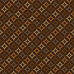 Seamless Gold And Bronze Elements On Brown Background
