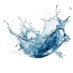 water splash captured with a transparent background. This realistic image brings the freshness of pure liquid to life, making it perfect for a variety of creative projects.