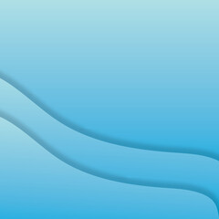Abstract blue 3D wave gradient background illustration