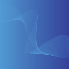 Abstract blue 3D wave gradient background illustration
