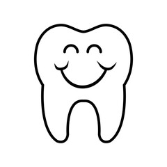 Tooth icon vector. Tooth Fairy illustration sign. Funny tooth symbol or logo.