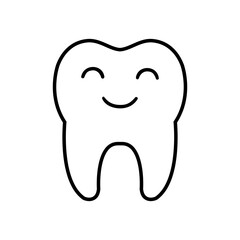 Tooth icon vector. Tooth Fairy illustration sign. Funny tooth symbol or logo.