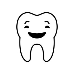 Tooth icon vector. Tooth Fairy illustration sign. Funny tooth symbol or logo.