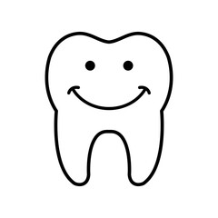 Tooth icon vector. Tooth Fairy illustration sign. Funny tooth symbol or logo.