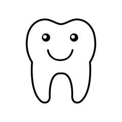 Tooth icon vector. Tooth Fairy illustration sign. Funny tooth symbol or logo.