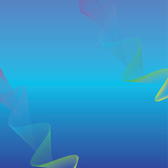 Abstract blue 3D wave gradient background illustration
