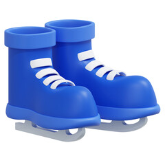 ice skating shoes 3d icon winter illustration